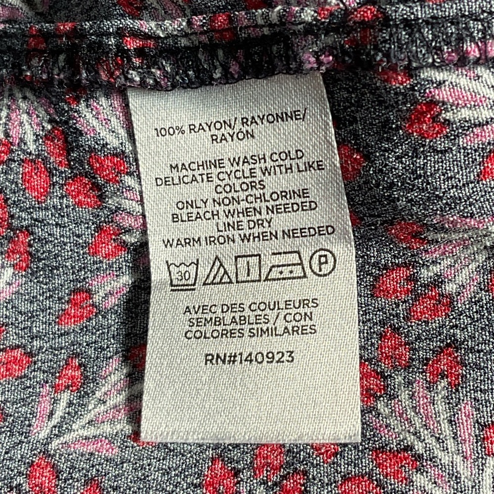 LOFT Multicolor Patterned Blouse SZ - L - Picture 5 of 6